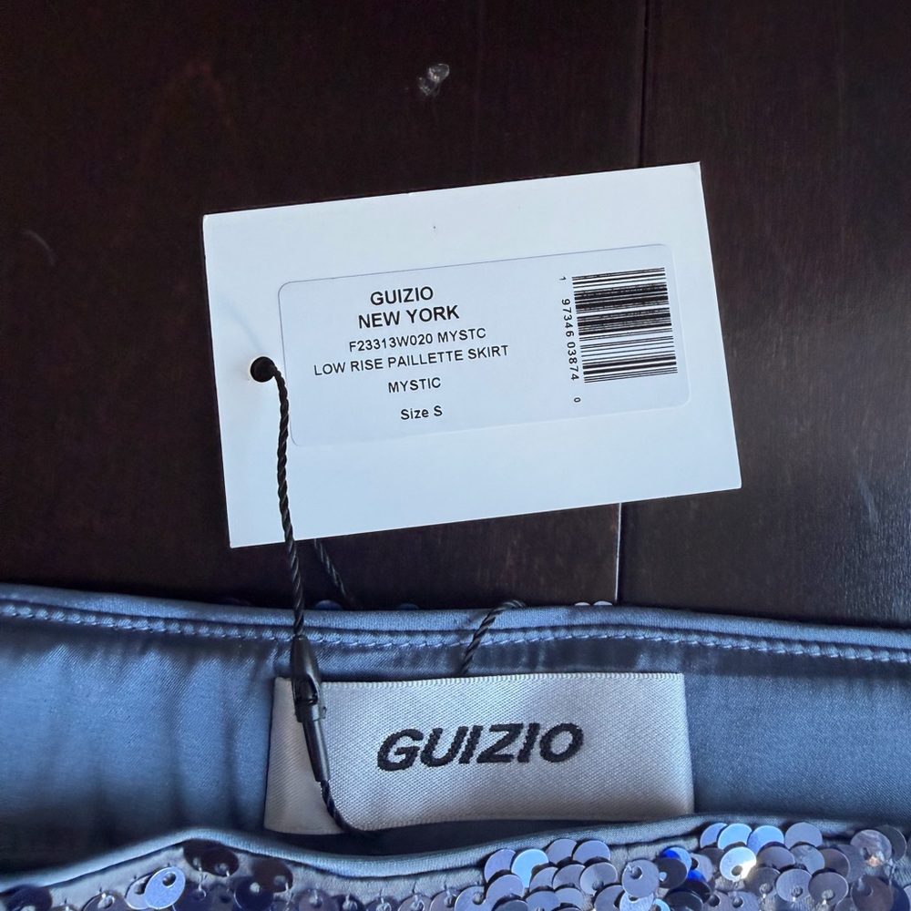 Guizio Blue Sequin Skirt - Picture 3 of 4